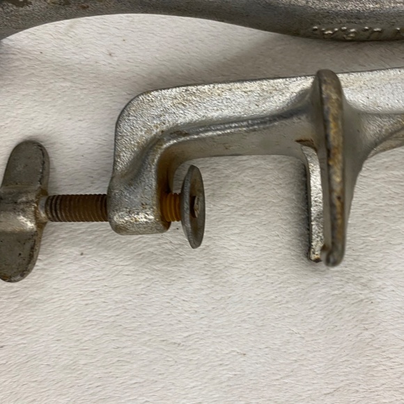 Vintage Climax #51 Food Meat Chopper Grinder Table Clamp W 3 Blades Made In USA - Picture 6 of 9